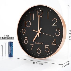 Rose gold trimmed clock